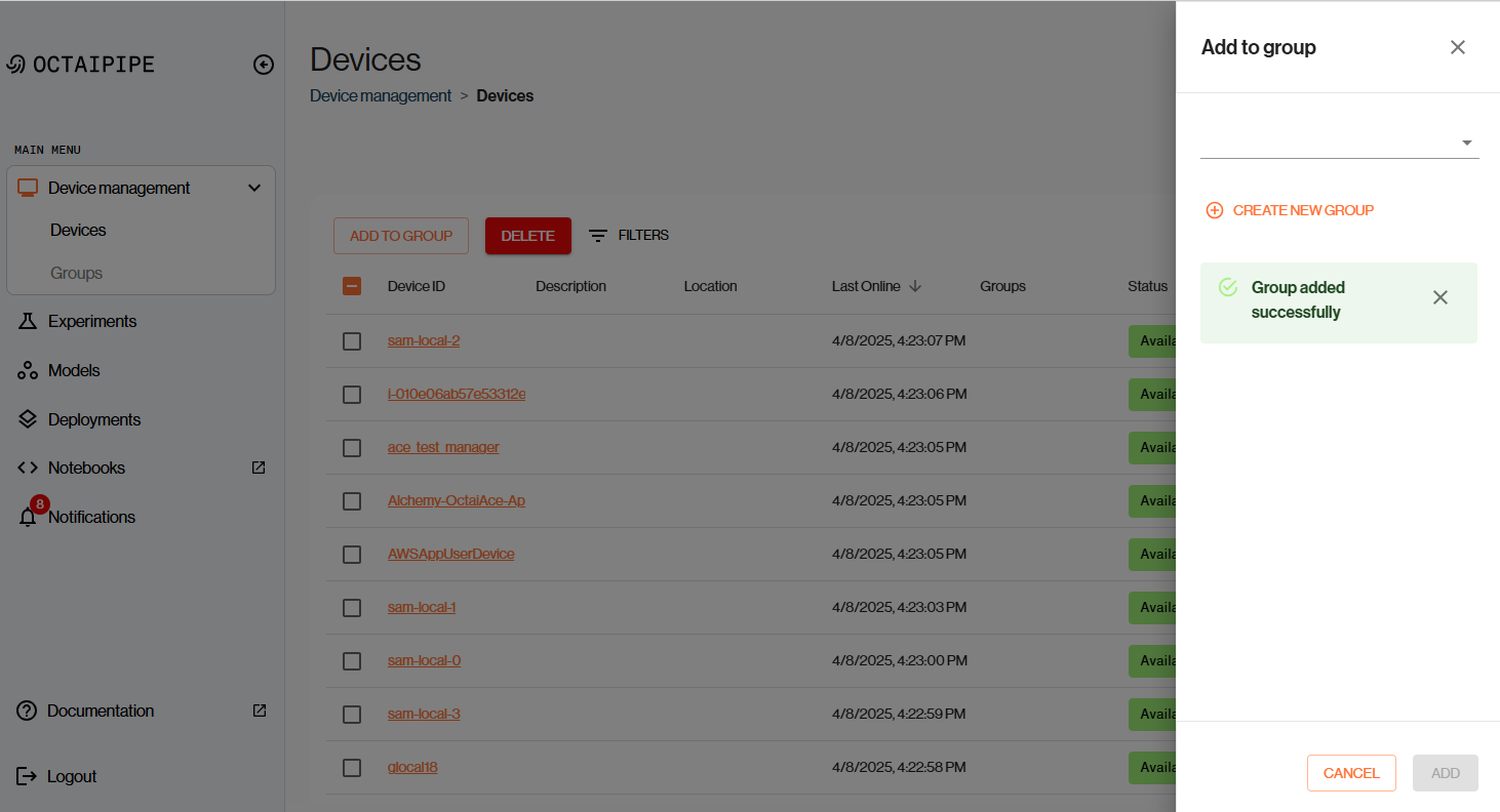 Create new device group